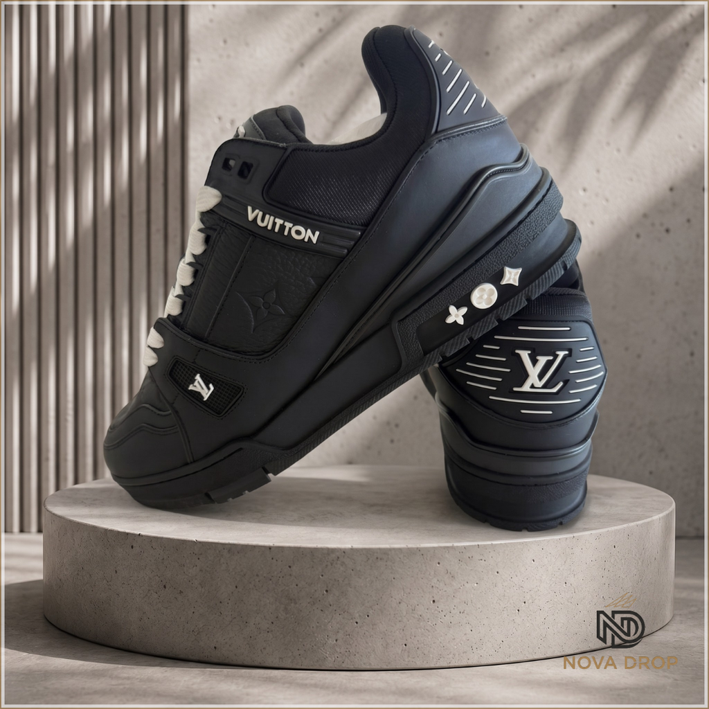 LV Trainer Black Embossed Monogram.