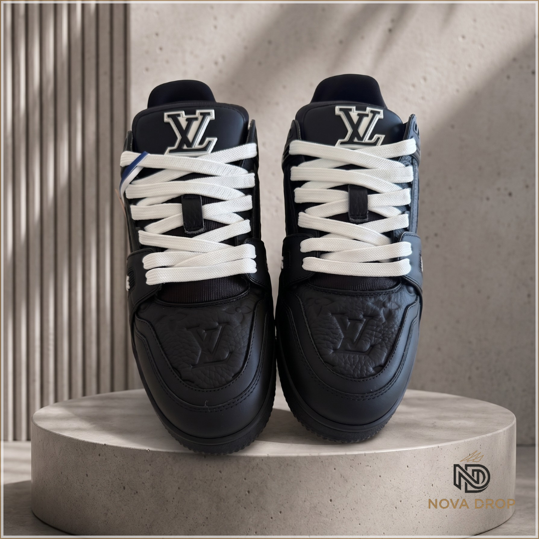 LV Trainer Black Embossed Monogram.