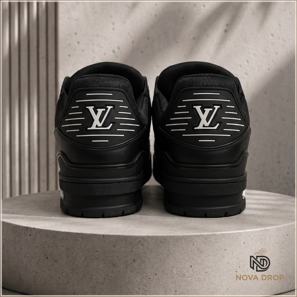 LV Trainer Black Embossed Monogram.