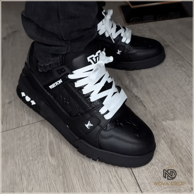 LV Trainer Black Embossed Monogram.